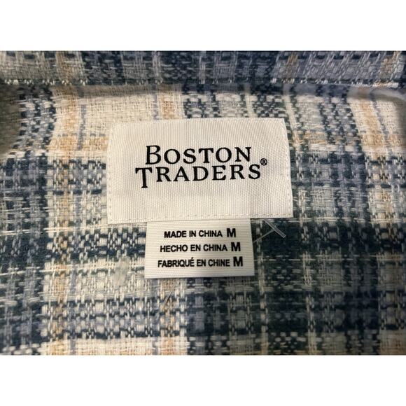 Boston Traders Shacket Plaid Green Womens Button M Outdoor Casual Comfort - Picture 14 of 16
